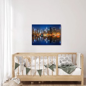 Manhattan képe éjjel (70x50 cm)