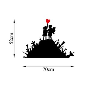 Banksy fém fali dekoráció, 52×70 cm – TR891TNL2290