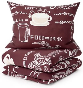 COFFEE barna pamut ágyneműhuzat