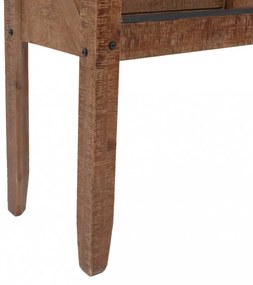 barna tömör fenyő konzolasztal 131 x 35,5 x 75 cm