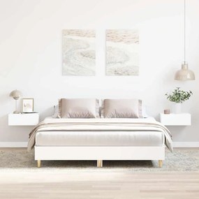 fehér szerelt fa ágykeret matrac nélkül 140 x 200 cm