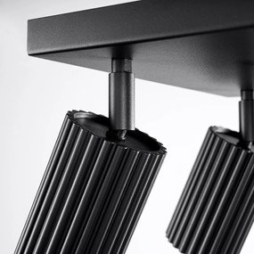 Fekete mennyezeti lámpa 25x25 cm Gleam – Sollux