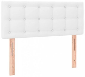 fehér műbőr fejtámla 100x5x78/88 cm