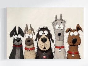 Vászonkép Canvas Vicces Kutyák Banda Barátok Rajzfilm 120x80