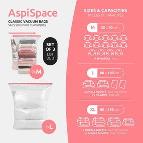 Vákuumzsák készlet 3 db-os Space Save M/L – Compactor
