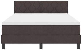 Boxspring Ágy Matrac Kávé Szín 140x190 cm Szövet