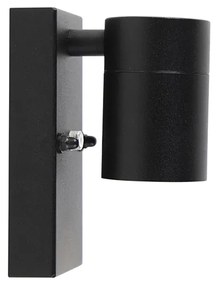 Modern kültéri fali lámpa fekete IP44 szürkületi érzékelővel - Solo