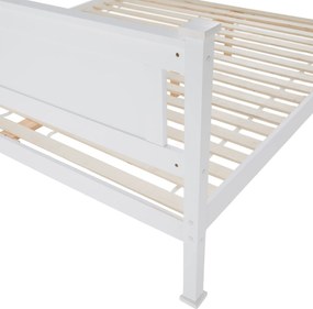 Ágy ágyráccsal, fenyő/fehér, 160x200 LUCAS NEW