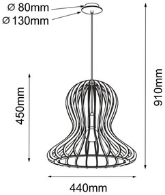 Amplex 5017 - OCTO zsinóros függőlámpa 1xE27/20W/230V, bézs
