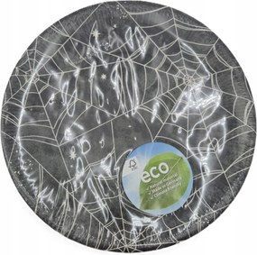 Halloween papírtányér Pókháló – ökológiai tányér 23 cm