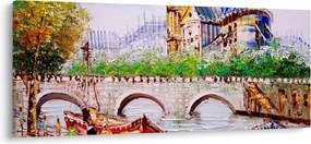 Kép - Olajfestmény a városról (120x50 cm)