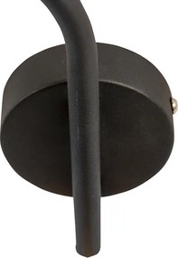 Okos modern mennyezeti lámpa fekete, 3 db WiFi B35 izzóval - Lofty