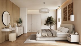 Lorini fali konzolasztal / fali toalettasztal 100 cm - kasmír / fekete T-bar fogantyúk