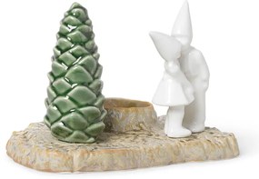 Christmass Kiss karácsonyi agyagkerámia gyertyatartó, hosszúság 17 cm - Kähler Design