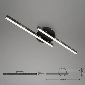 Briloner 3517-025 - LED Felületre szerelhető csillár REY 2xLED/6W/230V fekete