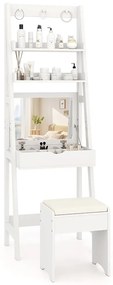 2 polcos keskeny sminkasztal székkel, 60 x 40 x 180 cm