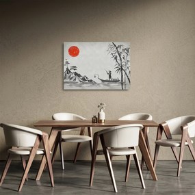 Kép - Fuji-hegy (üvegen) (70x50 cm)