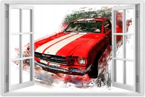 Poszter 60x40 Piros Ford Mustang