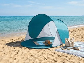 Összehajtható strand sátor SUNSHADE 190x120 cm, sötétkék/fehér
