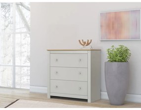 Szürke magas komód 81x35 cm Emerald – Støraa