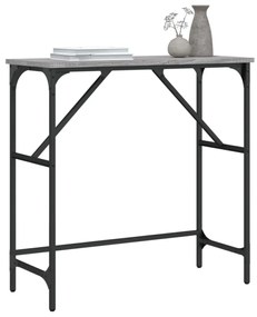 szürke sonoma színű szerelt fa konzolasztal 75x32x75 cm