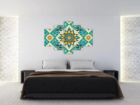 Kép - Türkiz minta (150x105 cm)