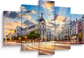Kép - Calle Gran Vía, Madrid, Spanyolország (150x105 cm)