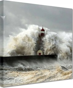 Vászonkép 20x20 Világítótorony Vihar