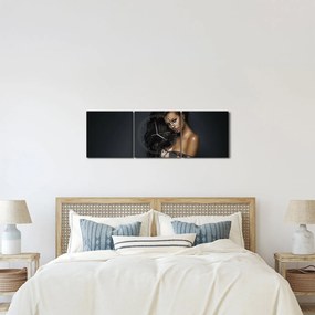 Kép - portré a csábító nőről (órával) (90x30 cm)