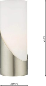 Dar Lighting modern asztali lámpa faris szatén nikkel darfar4246