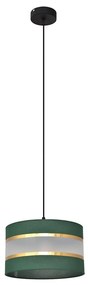 Csillár zsinóron HELEN 1xE27/15W/230V átm. 25 cm zöld/arany