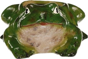 Kerámia virágtartó béka formában zöld
