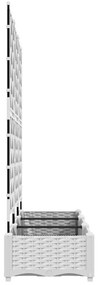 Kerti Virágcserép Rácsozattal 3 db Fehér 120x40x125.5 cm