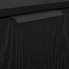 vidaXL Fürdőszobai Szekrény Szett polcokkal 2 pcs Fekete tölgy Faanyag