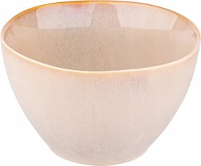 Porcelán salátás tál Altom Design Reactive Sand 500 ml 14 cm bézs