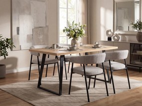 Étkezőszék KATANA fekete lábakkal, szürke