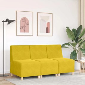 sárga bársony kanapéfotel 55 cm