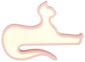 Rózsaszín gyerek éjjelilámpa Cat – Candellux Lighting
