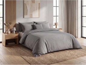 Krepp ágyneműhuzat DENYX BLEND szürke, cipzár Ágyneműhuzat mérete: 70 x 90 cm | 140 x 220 cm
