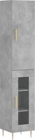 vidaXL betonszürke szerelt fa magasszekrény 34,5x34x180 cm