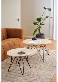 Kerek tárolóasztal márvány dekoros asztallappal ø 55 cm Prunus – Actona