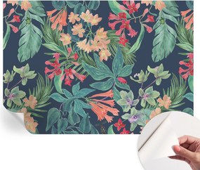 Matt öntapadós fotótapéta Falra Trópusi virágok 312x219 cm