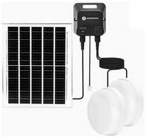 Aigostar - LED Napelemes lámpa 2xLED/70W/12V 12000 mAh 6500K átm. 20,5 cm