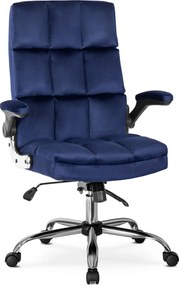 Forgószék sötétkék, bársony kárpittal. LONDON