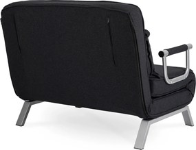 Kétszemélyes dönthető fotel fekete színben BART 2