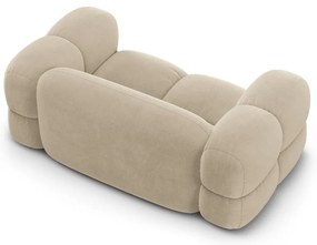 Bézs bársony kanapé 180 cm Loretto – Cosmopolitan Design