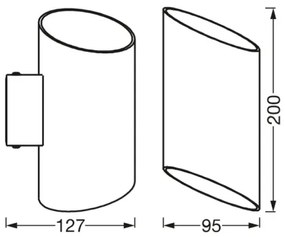 Ledvance - LED Dimmelhető fali lámpa SMART+ CYLINDRO LED/12W/230V Wi-Fi