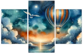 Kép - Repülés az éjjeli ég alatt (90x60 cm)