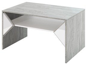 Dohányzóasztal Tonfir (világosszürke + fényes fehér). 1055254