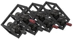 9 Palackos Borállvány 63x16,5x25 cm Porbevonatos Acél